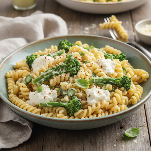 Creamy Broccolini and Ricotta Cavatappi recipe