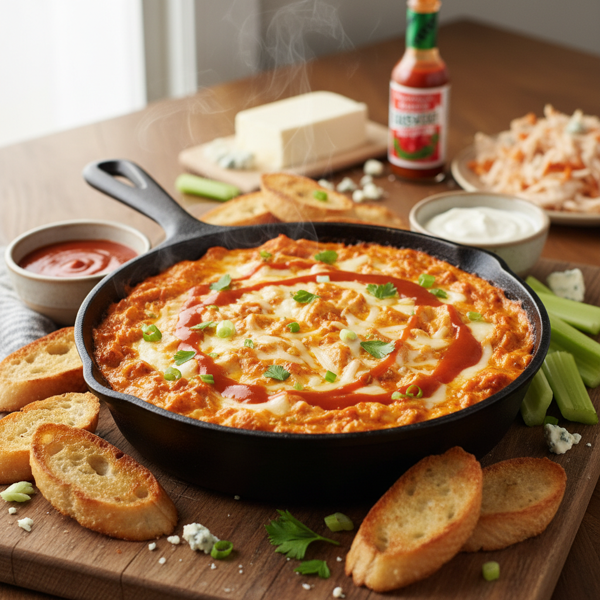 Creamy Buffalo Chicken Dip recipe