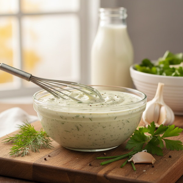 Creamy Buttermilk Garlic Herb Dressing recipe