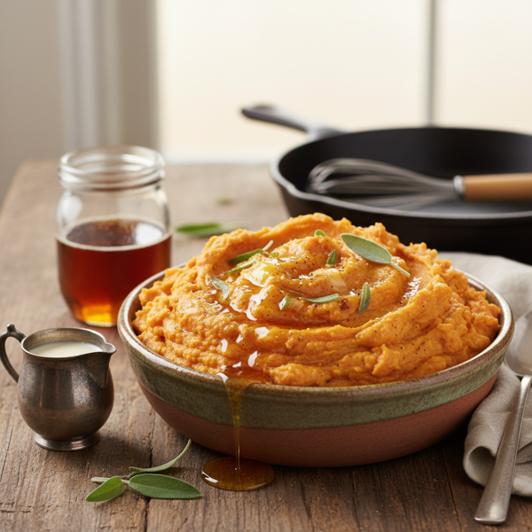 Creamy Buttermilk & Maple Mashed Sweet Potatoes recipe