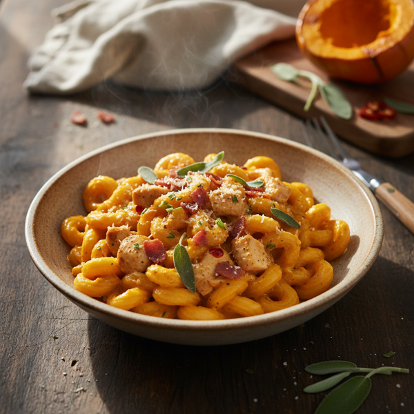 Creamy Butternut Chicken Pasta Delight recipe