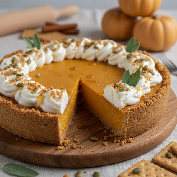 Creamy Butternut Squash Pie with Graham Cracker Crust recipe