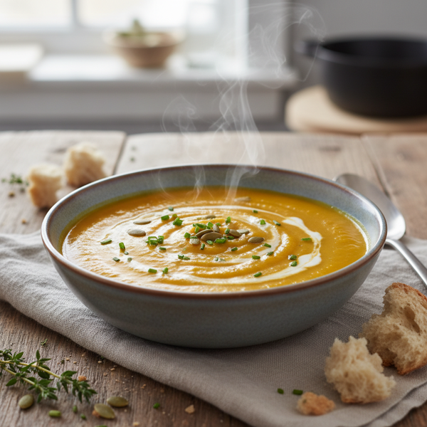 Creamy Butternut Squash and Leek Soup recipe