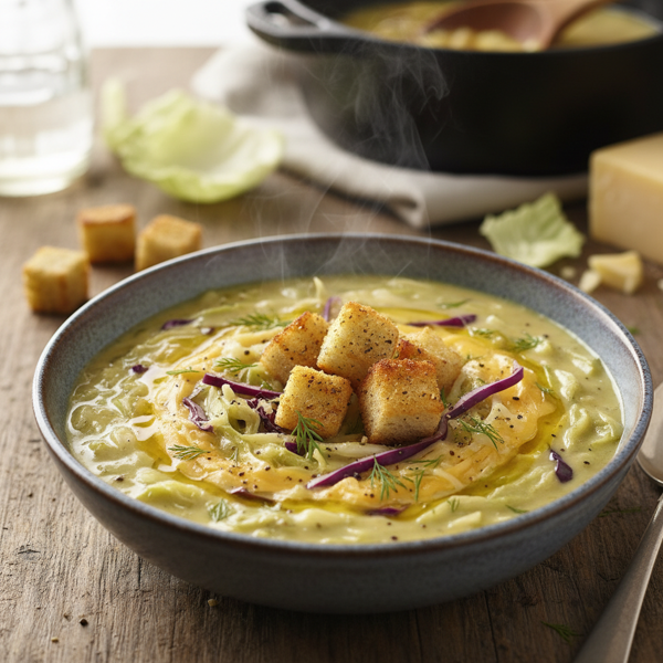 Creamy Cabbage and Cheese Soup recipe