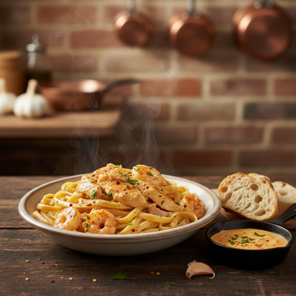 Creamy Cajun Garlic Alfredo Sauce recipe