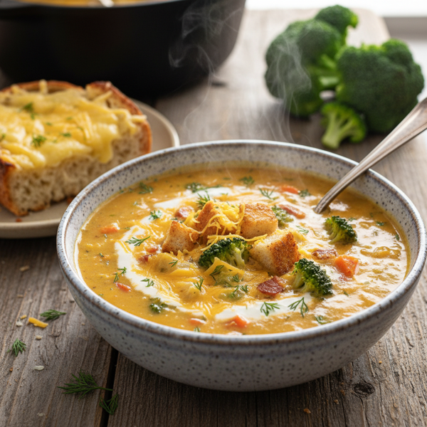 Creamy Canadian Broccoli Cheddar Soup recipe