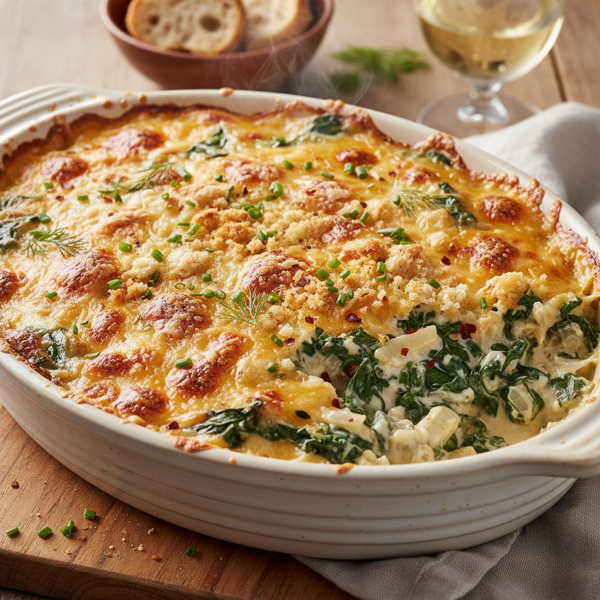 Creamy Canadian Spinach Cheese Delight recipe