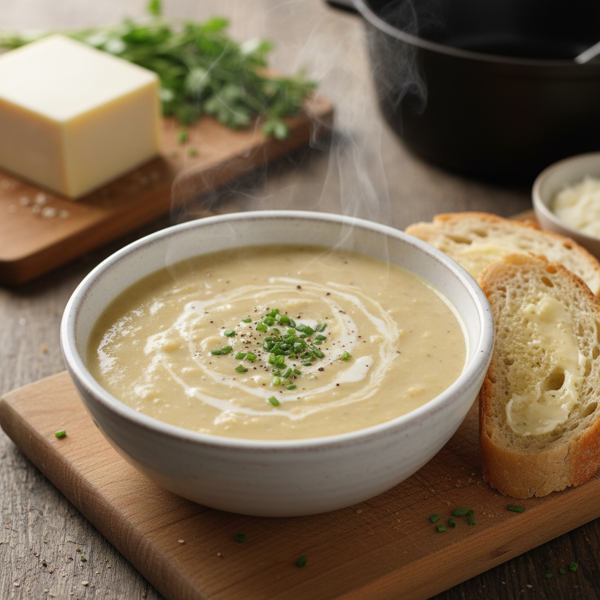 Creamy Canadian White Cheddar Soup recipe