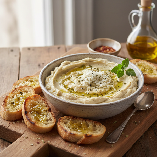 Creamy Cannellini Bean Dip with Oregano and Parmesan recipe