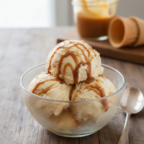 Creamy Caramel Swirl Ice Cream recipe