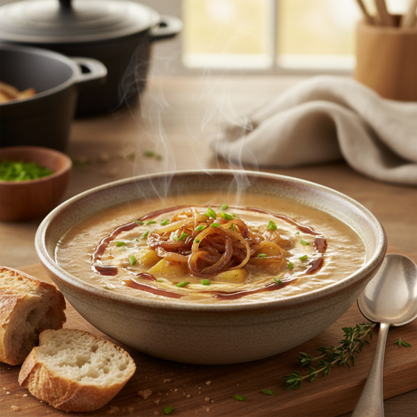 Creamy Caramelized Onion and Potato Soup recipe