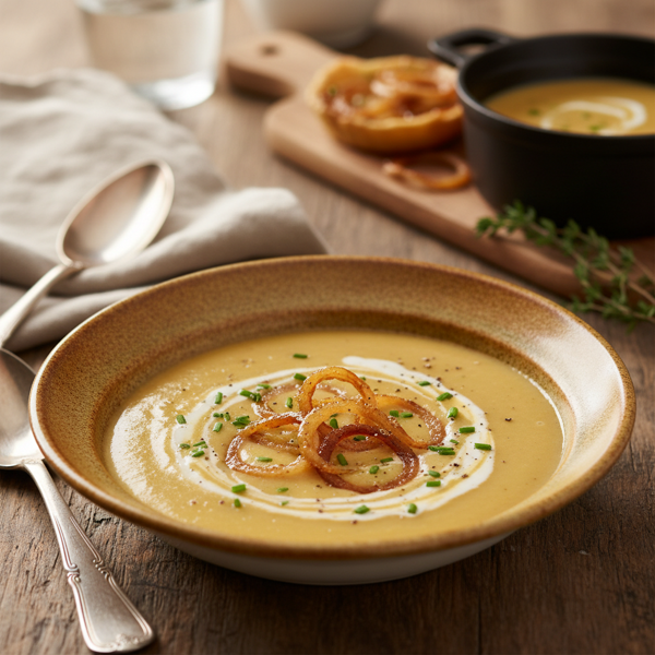 Creamy Caramelized Onion and Potato Velouté recipe