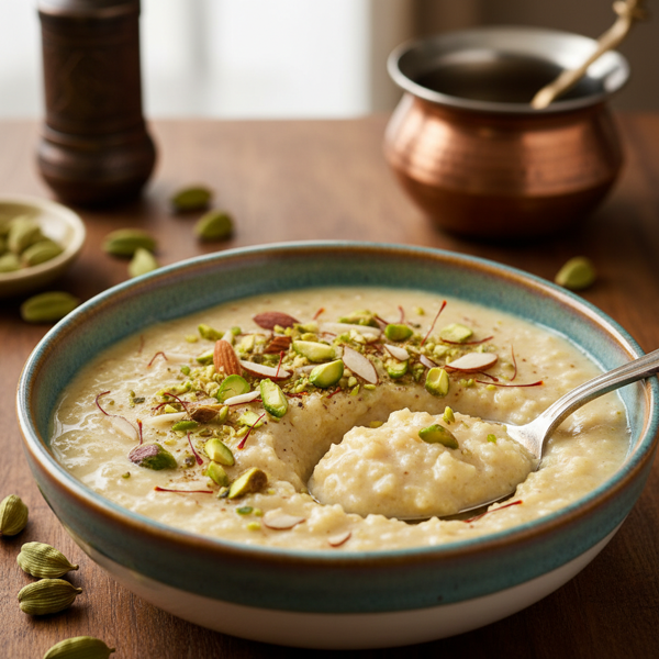 Creamy Cardamom Farina Payasam recipe
