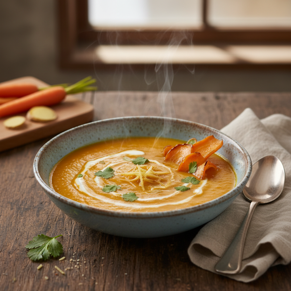 Creamy Carrot & Ginger Delight Soup recipe