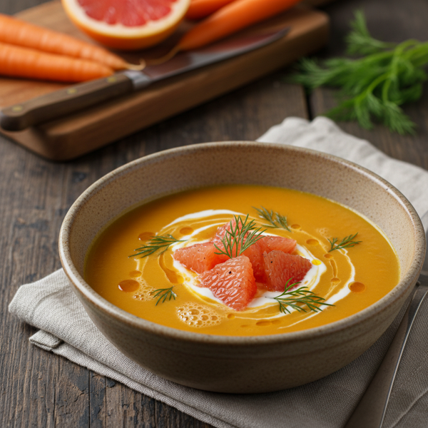 Creamy Carrot and Pink Grapefruit Bliss recipe