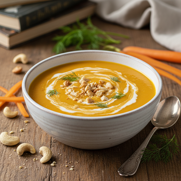 Creamy Cashew Carrot Delight Soup recipe