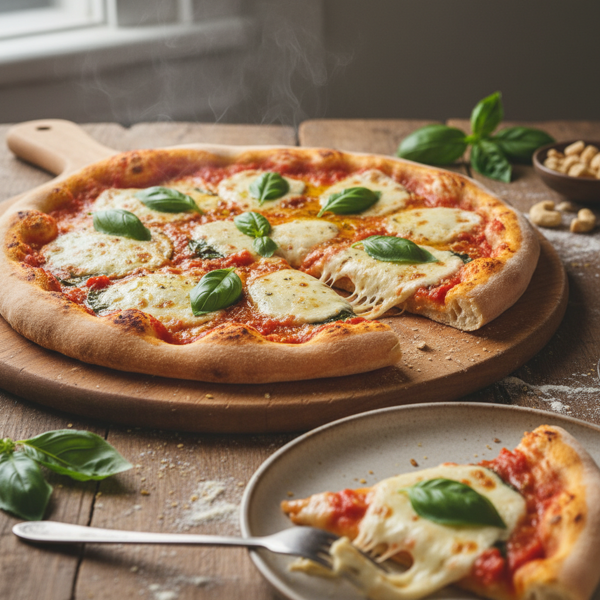 Creamy Cashew Vegan Margherita Pizza recipe