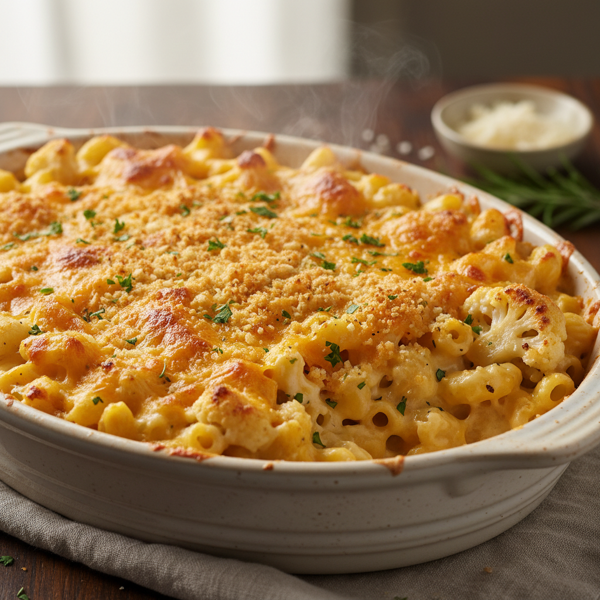 Creamy Cauliflower Mac & Cheese Bake recipe