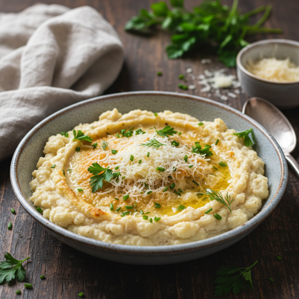 Creamy Cauliflower Mash with Parmesan & Herbs recipe