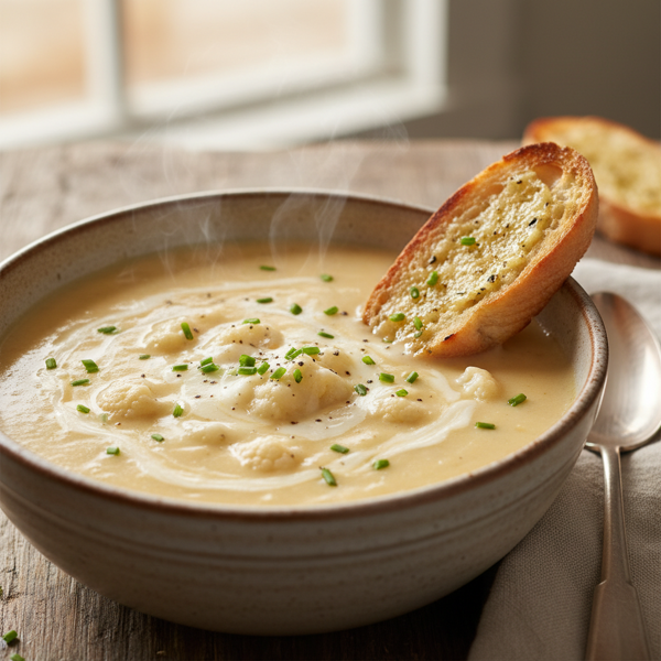 Creamy Cauliflower White Cheddar Soup recipe
