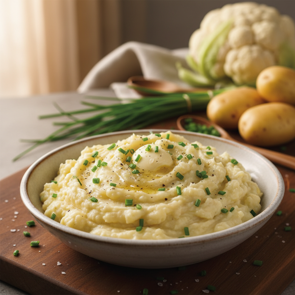 Creamy Cauliflower & Yukon Gold Mash with Chives recipe
