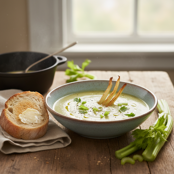 Creamy Celery Delight Soup recipe