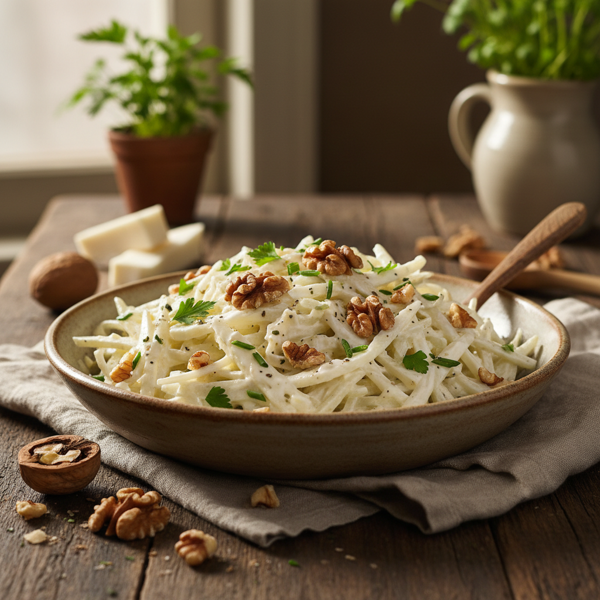 Creamy Celery Root Salad with Walnuts recipe