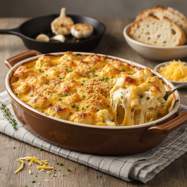 Creamy Cheddar Cauliflower Bake recipe