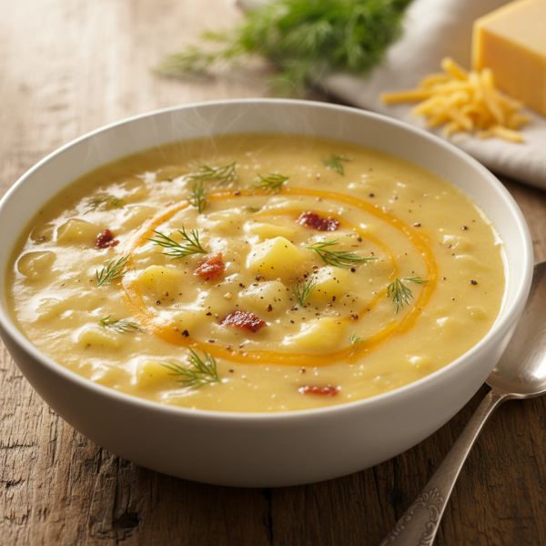 Creamy Cheddar Dill Potato Soup recipe