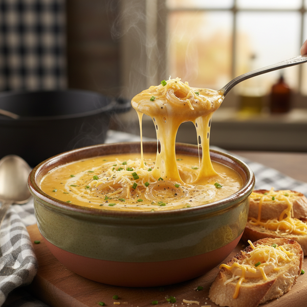 Creamy Cheddar Onion Delight Soup recipe