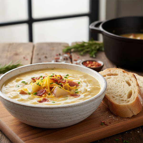 Creamy Cheddar Potato Delight Chowder recipe