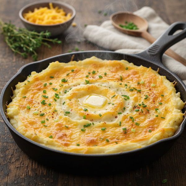 Creamy Cheddar Potato and Cauliflower Mash recipe