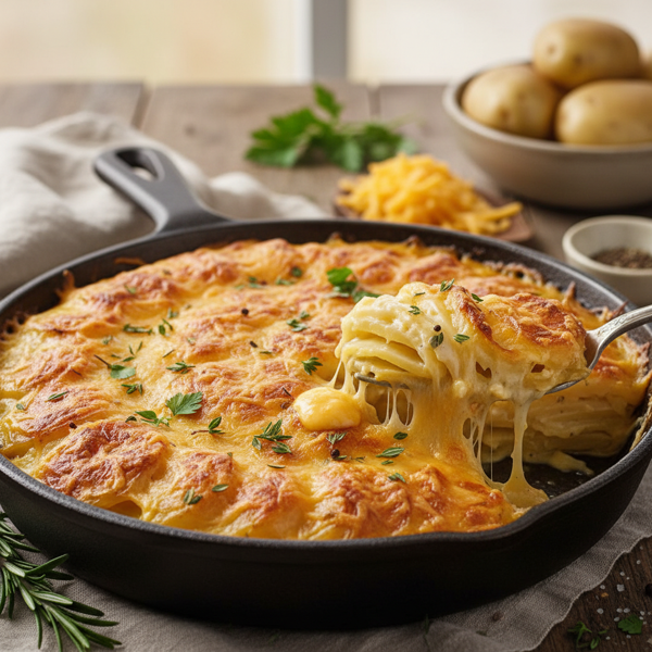 Creamy Cheddar Scalloped Potatoes recipe