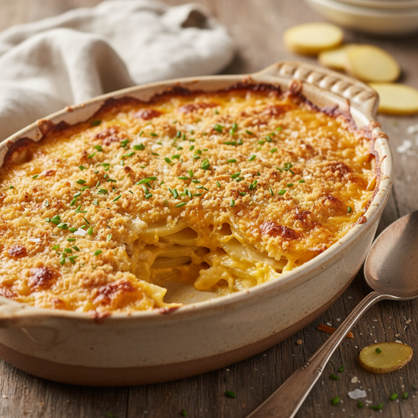 Creamy Cheddar Yukon Gold Gratin recipe