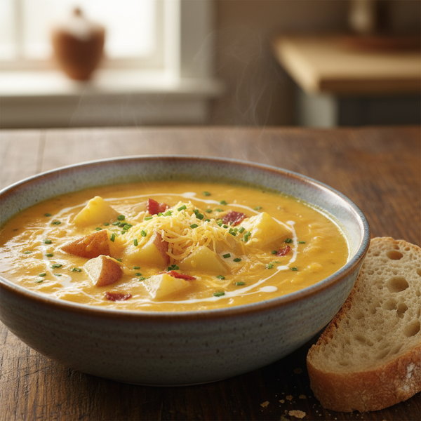 Creamy Cheddar & Potato Comfort Soup recipe