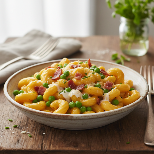 Creamy Cheddar and Sweet Pea Delight recipe