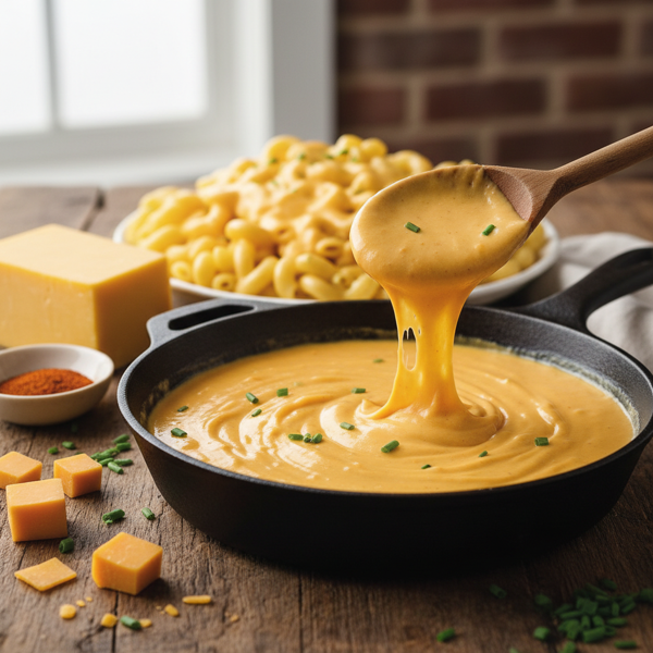 Creamy Cheddar and Velveeta Cheese Sauce recipe