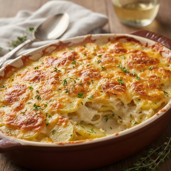 Creamy Cheesy Au Gratin Potatoes recipe