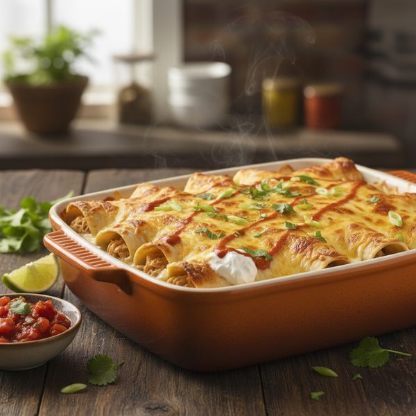 Creamy Cheesy Chicken Enchiladas recipe