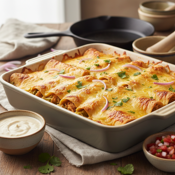 Creamy Cheesy Chicken Enchiladas Supreme recipe