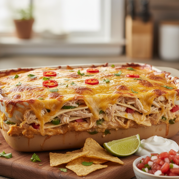 Creamy Cheesy Chicken Tortilla Delight recipe