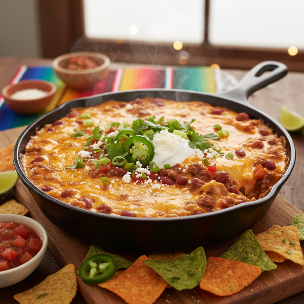 Creamy Cheesy Chili Fiesta Dip recipe