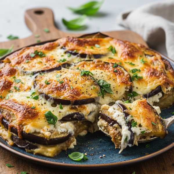 Creamy Cheesy Eggplant Bake recipe