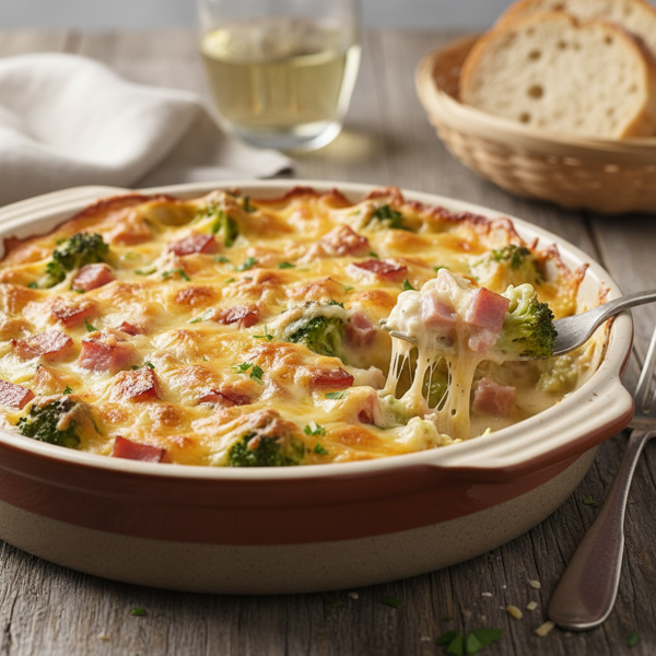 Creamy Cheesy Ham & Broccoli Delight recipe