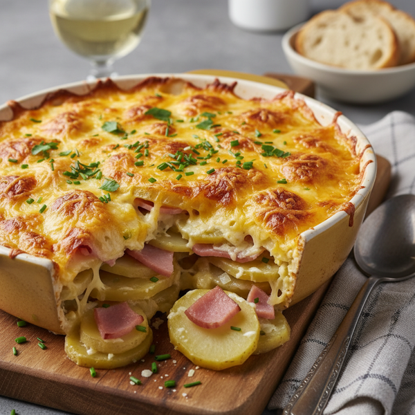Creamy Cheesy Ham and Potato Delight recipe