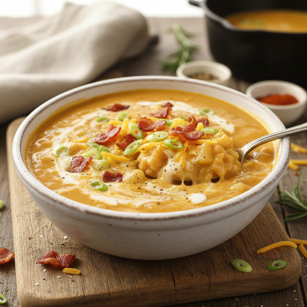 Creamy Cheesy Hash Brown Potato Soup recipe