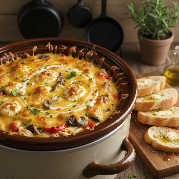 Creamy Cheesy Slow-Cooker Chicken Delight recipe