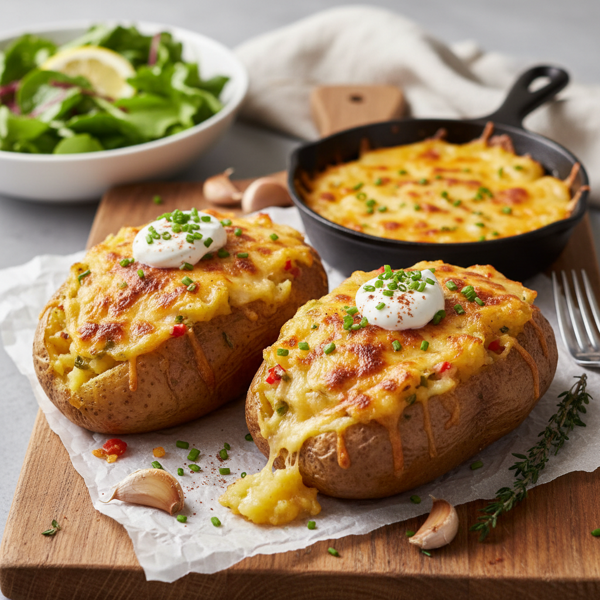 Creamy Cheesy Stuffed Russets recipe