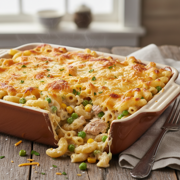 Creamy Cheesy Tuna-Noodle Bake recipe