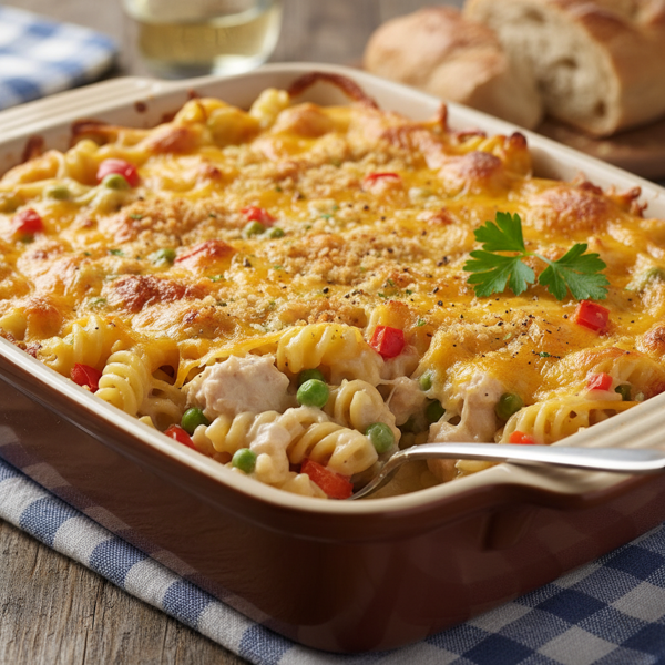 Creamy Cheesy Tuna Casserole Delight recipe